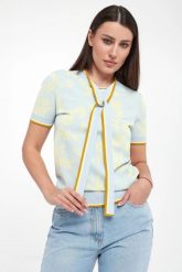 Sweter damski z wiązaniem ELISABETTA FRANCHI. Swetry klasyczne damskie Elisabetta Franchi, bez kołnierzyka. W wyprzedaży za 1,343.20 zł.