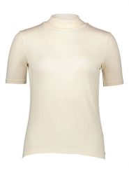 Scotch & Soda Koszulka w kolorze kremowym rozmiar: XL. Brązowe bluzki damskie Scotch & Soda, xl, bez wzorów, z lyocellu, bez kołnierzyka, bez ramiączek. Za 87.81 zł.