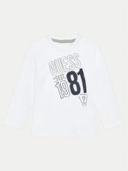 Guess Bluzka N4BI18 I3Z14 Biały Regular Fit. Białe t-shirty i koszulki chłopięce Guess, z aplikacjami, z bawełny, bez kołnierzyka, bez ramiączek. Za 49.99 zł.