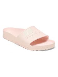 Birkenstock Klapki "Barbados" w kolorze jasnoróżowym rozmiar: 40. Różowe klapki damskie Birkenstock, bez wzorów, z otwartym noskiem, bez obcasa, bez zapięcia. Za 166.49 zł.