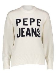 Pepe Jeans Sweter w kolorze kremowym rozmiar: XL. Brązowe swetry klasyczne damskie Pepe Jeans, xl, z bawełny, bez kołnierzyka. Za 175.95 zł.