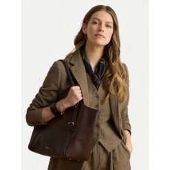 Torebka LAUREN RALPH LAUREN. Brązowe torebki klasyczne damskie Lauren Ralph Lauren, bez dodatków. Za 2,199.00 zł.