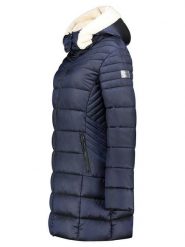 Geographical Norway Płaszcz pikowany "Carenne" w kolorze granatowym rozmiar: XXL. Niebieskie płaszcze damskie Geographical Norway, xxl, bez wzorów, bez kaptura. Za 195.31 zł.