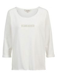 Herrlicher Koszulka "Angelika" w kolorze białym rozmiar: XS. Białe bluzki damskie Herrlicher, xs, bez wzorów, z bawełny, bez kołnierzyka, bez ramiączek. Za 126.99 zł.