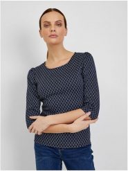 Orsay Koszulka w kolorze granatowym rozmiar: L. Niebieskie bluzki damskie Orsay, l, bez wzorów, bez kołnierzyka, bez ramiączek. Za 64.95 zł.