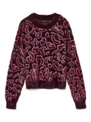 Vero Moda Sweter w kolorze bordowym rozmiar: XS. Czerwone swetry klasyczne damskie Vero Moda, xs, bez kołnierzyka. Za 87.40 zł.