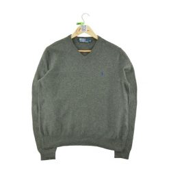 Szary sweter z wełny dla kobiet. Szare golfy damskie Ralph Lauren, z wełny, bez kołnierzyka. Za 212.96 zł.