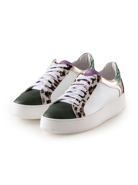 Anna Morellini Skórzane sneakersy "Milavia" w kolorze biało-czarnym rozmiar: 41. Białe obuwie sportowe damskie Anna Morellini, bez zapięcia. Za 316.99 zł.