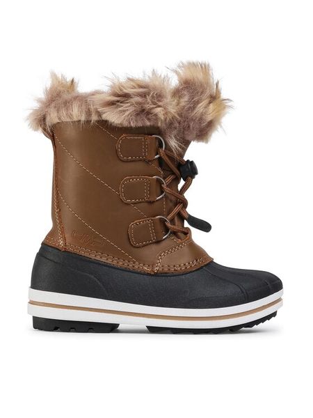 CMP Śniegowce Kids Anthilian Snow Boot Wp 30Q4594 Brązowy. Brązowe buty zimowe chłopięce CMP, ze skóry, bez zapięcia. Za 259.99 zł.