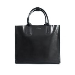 Torebka typu TOTE FL31 BELVIANA czarna. Czarne torebki klasyczne damskie Solier, ze skóry, bez dodatków. Za 269.00 zł.