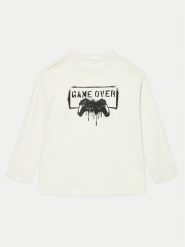 NAME IT Bluzka 13231403 Écru Box Fit. T-shirty i koszulki chłopięce Name it, bez wzorów, z bawełny, bez kołnierzyka, bez ramiączek. Za 39.99 zł.