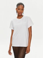 Patrizia Pepe T-Shirt 8M1543/J111-W103 Biały Regular Fit. Białe t-shirty damskie Patrizia Pepe, m, bez wzorów, z bawełny, bez kołnierzyka. Za 239.99 zł.