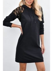 LA Angels Sukienka dresowa w kolorze czarnym rozmiar: M. Czarne sukienki damskie LA Angels, bez wzorów, z dresówki, bez ramiączek. Za 165.99 zł.