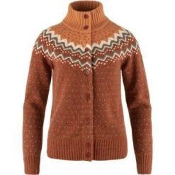 Bluza wełniana damska Fjallraven Ovik Knit Cardigan. Brązowe bluzy damskie Fjällräven, s, bez wzorów, z wełny, bez kaptura. Za 723.99 zł.
