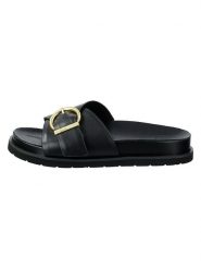 GANT Footwear Skórzane klapki "Mardale" w kolorze czarnym rozmiar: 40. Czarne klapki damskie GANT Footwear, bez wzorów, z otwartym noskiem, bez obcasa, bez zapięcia. Za 252.71 zł.