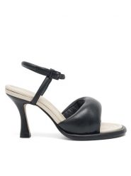 Gino Rossi Sandały SEWILLA-02 Czarny. Czarne sandały damskie Gino Rossi, bez wzorów, ze skóry, bez obcasa, na szpilce, bez zapięcia. Za 399.99 zł.