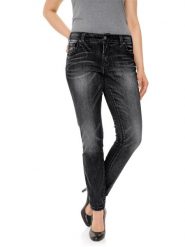 Heine Dżinsy - Slim fit - w kolorze czarnym rozmiar: W21. Czarne jeansy damskie Heine. Za 109.78 zł.
