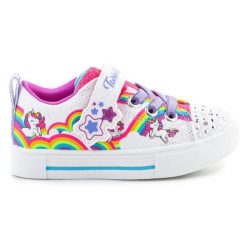 Buty Skechers S-Lights Girls Twinkle Sparks Jumpin Clouds 314809N-WMLT białe. Białe buty sportowe dziewczęce bez zapięcia. Za 287.72 zł.