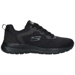 Buty sportowe Skechers Bountiful czarne do fitness. Czarne obuwie sportowe damskie Skechers, z syntetyku, bez zapięcia, na fitness i siłownię. Za 189.07 zł.