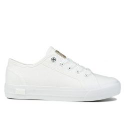 Buty damskie trampki sportowe Lee AVA C WOMEN LOW. Białe trampki damskie Lee, bez wzorów, z jeansu, przed kostkę, bez zapięcia. Za 119.00 zł.