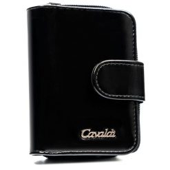 Portfel czarny 4U Cavaldi N116-APU-BL. Czarne portfele damskie 4U Cavaldi, bez wzorów, ze skóry. Za 31.99 zł.