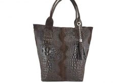Worek skórzany BARBERINI'S c. brązowy 375/7-11. Brązowe shopper bag Barberinis, bez wzorów, ze skóry, bez dodatków. Za 219.99 zł.