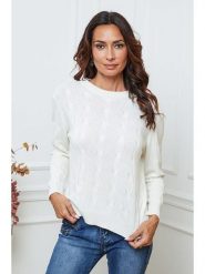 So Cachemire Sweter "Kirem" w kolorze kremowym rozmiar: L. Brązowe swetry klasyczne damskie So Cachemire, l, z kaszmiru, bez kołnierzyka. Za 218.95 zł.