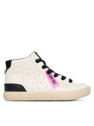 Geox Sneakersy J Gisli J564NA 000BC C0404 S Biały. Białe buty sportowe dziewczęce Geox, ze skóry, bez zapięcia. Za 179.99 zł.