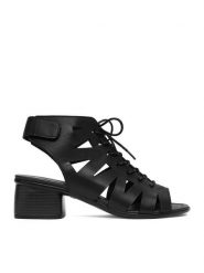 Remonte Sandały CEO-R8776-00 Czarny. Czarne sandały damskie Remonte, bez wzorów, ze skóry, bez obcasa, na słupku, bez zapięcia. Za 389.99 zł.