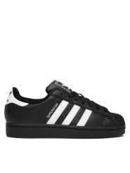 Adidas Sneakersy Superstar II JI0079 Czarny. Czarne obuwie sportowe damskie Adidas, ze skóry, bez zapięcia. Za 529.99 zł.