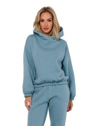 Made of emotion Bluza w kolorze błękitnym rozmiar: XXL/3XL. Niebieskie bluzy damskie Made Of Emotion, xl, bez wzorów, z kapturem. Za 131.74 zł.