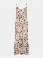 Pieces Sukienka letnia Sade 17146543 Beżowy Wide Fit. Brązowe sukienki damskie Pieces, bez wzorów, z syntetyku, bez ramiączek. Za 89.99 zł.