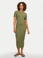 JJXX Sukienka dzianinowa Ellie 12254342 Zielony Slim Fit. Zielone sukienki damskie JJXX, bez wzorów, z dzianiny, bez ramiączek. Za 69.99 zł.