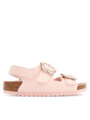Birkenstock Sandały Milano As 1031667 S Różowy. Czerwone sandały dziewczęce Birkenstock, z materiału, bez obcasa, bez zapięcia. Za 369.99 zł.