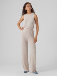 Vero Moda Spodnie w kolorze beżowym rozmiar: L. Brązowe spodnie materiałowe damskie Vero Moda, bez wzorów, z materiału. Za 39.49 zł.