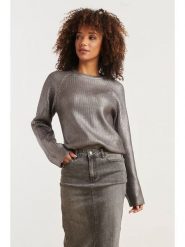 Smashed Lemon Sweter w kolorze srebrnym rozmiar: L. Szare swetry klasyczne damskie Smashed Lemon, l, bez kołnierzyka. Za 126.99 zł.