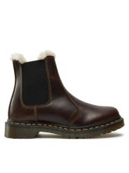 Dr. Martens Botki 2976 Leonore 32016777 Brązowy. Brązowe botki damskie Dr Martens, ze skóry, bez obcasa, na płaskiej podeszwie, bez zapięcia. Za 709.99 zł.