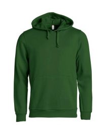 Clique Basic Hoody bluza z kapturem unisex, bottle green. Zielone bluzy damskie CLIQUE, xl, bez wzorów, z bawełny, z kapturem. Za 173.55 zł.