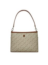 Tommy Hilfiger Torebka AW0AW17342 Beżowy. Brązowe torebki klasyczne damskie Tommy Hilfiger, ze skóry, bez dodatków. Za 489.99 zł.