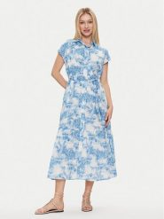 Iconique Sukienka letnia Kate IC24-055 Niebieski Regular Fit. Niebieskie sukienki damskie Iconique, bez wzorów, z bawełny, bez ramiączek. Za 259.99 zł.
