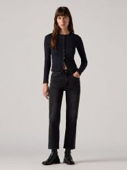 Levi's Dżinsy - Regular fit - w kolorze czarnym rozmiar: W30/L27. Czarne jeansy damskie Levi's, z podwyższonym stanem. Za 250.45 zł.