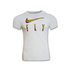 Koszulka Nike Swoosh Fly Seasonal T-shirt Wmns. Białe bluzki damskie Nike, l, bez wzorów, bez kołnierzyka. Za 89.00 zł.