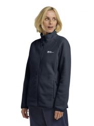 Jack Wolfskin Kurtka polarowa "Moonrise" w kolorze granatowym rozmiar: XL. Niebieskie kurtki damskie Jack Wolfskin, xl, z materiału, bez kołnierzyka. Za 162.49 zł.