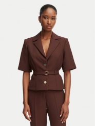 Rinascimento Marynarka CFC0129421003 Brązowy Regular Fit. Brązowe marynarki i żakiety damskie Rinascimento, xl, bez wzorów, z syntetyku. Za 654.99 zł.