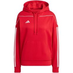 Bluza damska adidas Tiro 23 League Sweat Hoodie. Czerwone bluzy damskie Adidas, bez wzorów, z bawełny, bez kaptura. Za 194.99 zł.