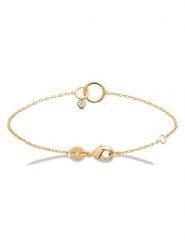 L'Atélier Précieux Pozłacana bransoletka z elementami ozdobnymi rozmiar: onesize. Żółte bransoletki damskie l'Atelier precieux, pozłacane. Za 173.99 zł.