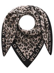 Zwillingsherz Chusta trójkątna w kolorze beżowo-czarnym z dodatkiem wełny - 200 x 100 cm rozmiar: onesize. Brązowe chusty damskie Zwillingsherz, bez wzorów, z materiału. Za 266.66 zł.