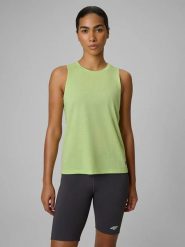 4F Top sportowy w kolorze żółtym rozmiar: L. Żółte koszulki sportowe damskie 4F, l, bez wzorów, z materiału, bez ramiączek, outdoorowe. Za 78.84 zł.