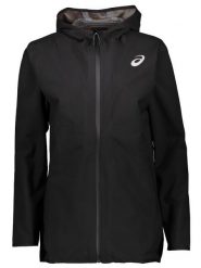 Asics Kurtka przeciwdeszczowa w kolorze czarnym rozmiar: S. Czarne kurtki sportowe damskie Asics, s, bez wzorów, bez kaptura. Za 306.73 zł.