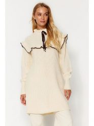 Trendyol Sweter w kolorze kremowym rozmiar: XL. Brązowe swetry klasyczne damskie Trendyol, xl, bez kołnierzyka. Za 86.99 zł.